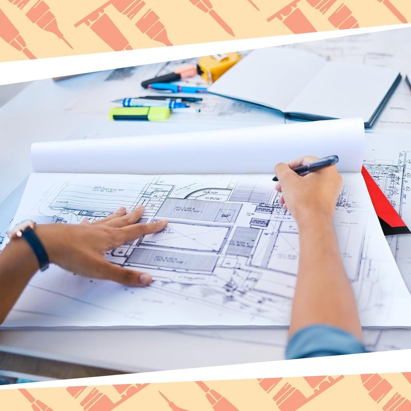 ForraFun 18 x 24 Inches Design Vellum Pad Drafting Vellum Paper Pad White Translucent Drafting Tracing Paper for Drawing Design Tracing and Architecture, 50 Sheets - Image 5